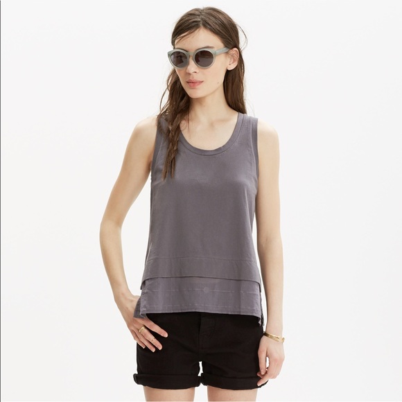 Madewell Tops - Madewell Gauze Layer Tank Grid Weave• XS